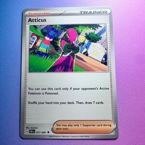atticus - 077/091 (uncommon) — pokemon: paldean fates